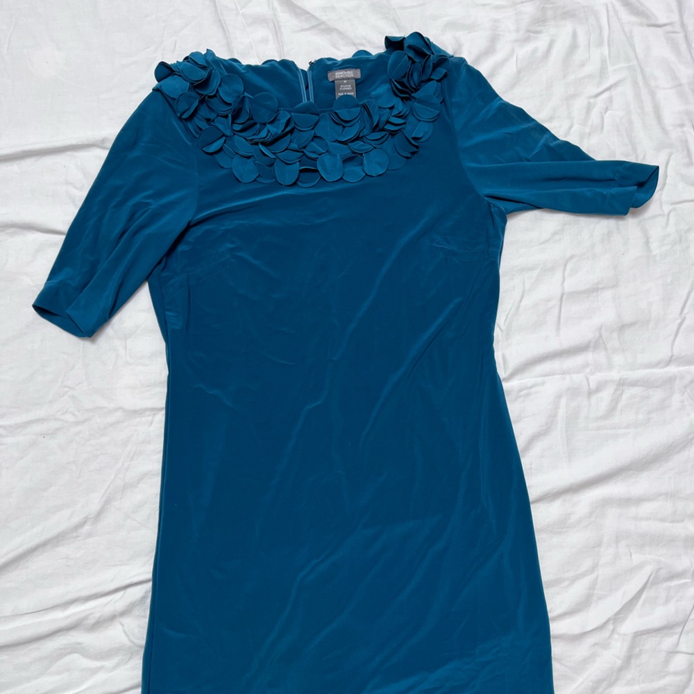 Blue short sleeve Midi dress